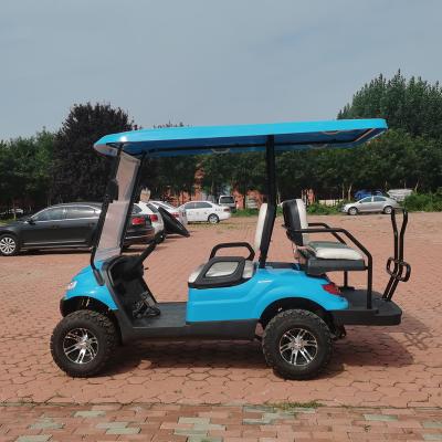 China Raysince Latest model electric golf car 4 seats single golf cart with good quality for sale