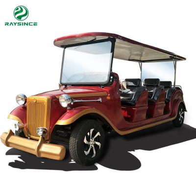 China Raysince New model Electric Classic Car eight seats 2021 hot sales vintage car model vintage electric golf carts for sale