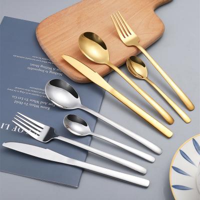 China Stainless Steel Silver and Gold Sustainable Cutlery Set Wedding Cutlery Forks And Spoons Flatware Set For Wedding for sale