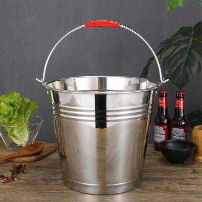 China Sustainable Universal Metal Bucket Stainless Steel Water Bucket Water Buckets With Handle for sale