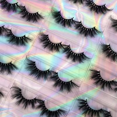 China Factory 25mm Long Mink Eyelashes Wholesale Natural False Mink Lashes 3d Mink Lashes Natural Fluffy Lashes With Customize Lashes Box for sale