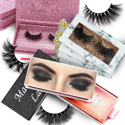 China Wholesale Luxury Custom Made Siberian Winged Mink Lashes Eyelashes With Free Gift Private Label Box for sale