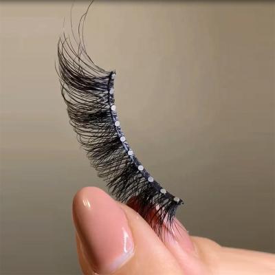 China Long Natural Magnetic False Eyelashes 10 Magnets Synthetic Magnetic Lashes With Eyeliner Kit Private Label Magnetic Eyelashes for sale