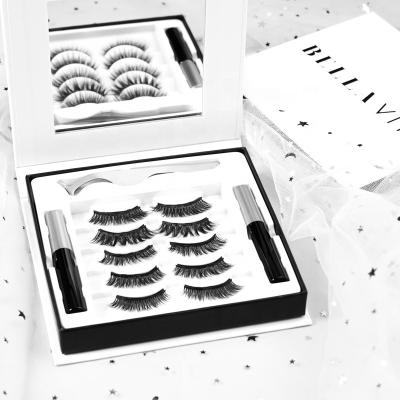 China Wholesale Natural Long Circle Magnetic Lashes With Magnetic Eyeliner Natural Invisible Magnetic Lashes For Magnetic False Eyelashes for sale