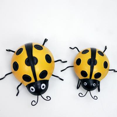 China New Design Industrial Metal Ladybug Garden Stakes Outdoor Animal Shaped Garden Decorations for sale