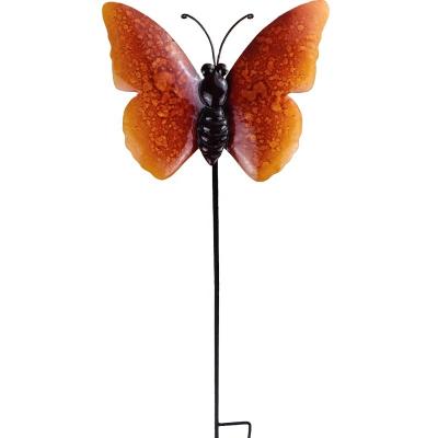 China Home Decors Garden Butterfly Stakes Decorative Flying Animal Picks Garden Ornaments Outdoor Yard for sale