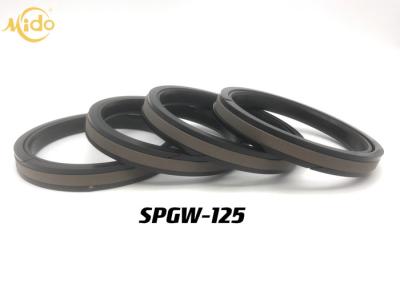 China Sello temporario doble del pistón de SPGW 125, sellos de High Pressure Piston del excavador en venta