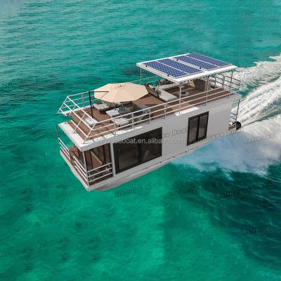 China Allhouse Modern Manufacturer Supply Luxury Prefab Houseboat Container Floating House On Hot Sale for sale