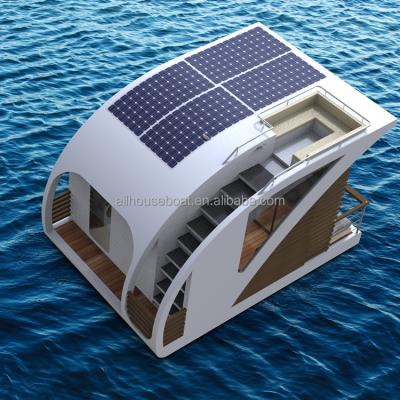 China Modern Luxury Design Water House Prefab Pontoon Houseboat Modern Floating Boat Houseboat Tiny House for sale