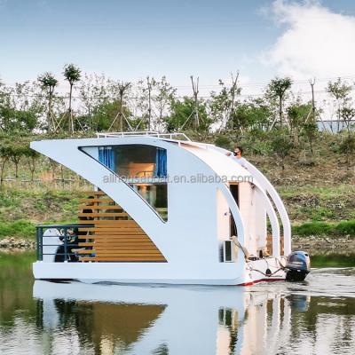 China Modern Customize Standard Decoration Prefab Made Mobile Tiny Luxury Home Boat Floating Houseboat For Sale for sale