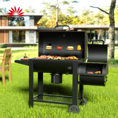 China Large Size F05 KEYO Wood Pellet Charcoal BBQ Smoker Grills BBQ Kitchen Adjustable Heavy Duty Outdoor BBQ Trolley Large for sale