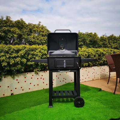 China F02 KEYO Height Adjustable Hot Selling Black Luxury Outdoor Charcoal Double Shelf BBQ Grills for sale