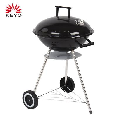 China Adjustable Height FO3 18 Inch Outdoor Garden Single Tripod Stainless Steel Charcoal Barbecue BBQ Grills Round for sale