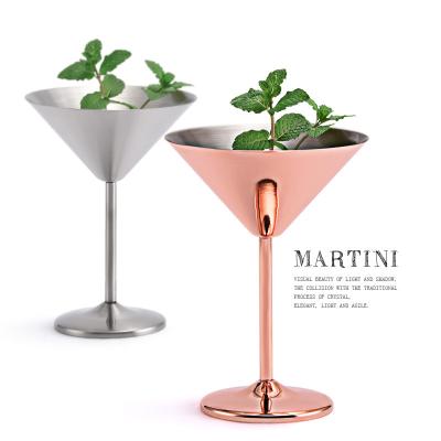 China New Classic/Postmodern Champagne Martini Cocktail Cup Stainless Steel-Copper Wine Glass Tumblers 200ML for sale