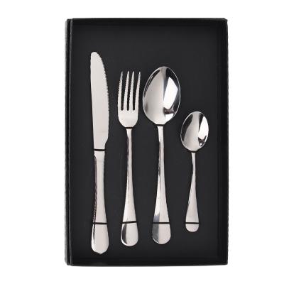 China Sustainable Factory Wholesale Stainless Steel Silver Cutlery Tableware Cutlery Set for sale