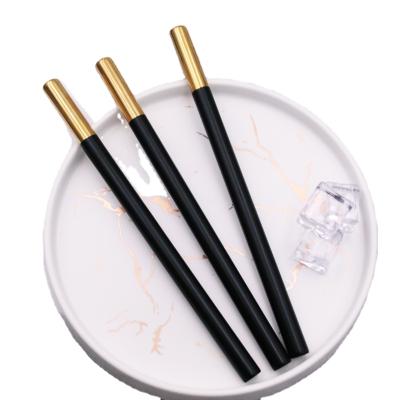 China Metal 12mm Reusable Eco Friendly Sustainable Drinking Straw Stainless Steel Black Gold Straw 18/8 for sale