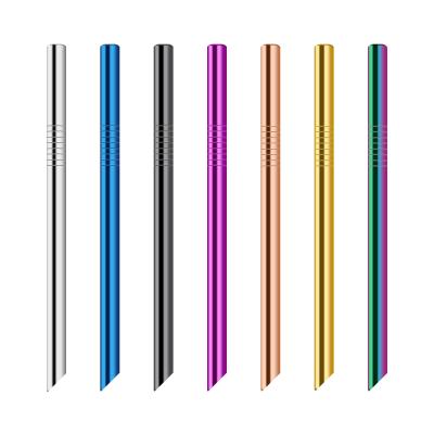 China Viable factory wholesale bubble straws with bag 18/10 stainless steel reusable metal boba tea straw for sale