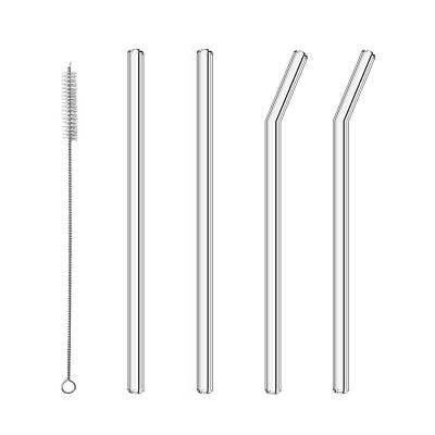 China Recyclable Reusable Straw Drinking Glass Set Eco Viable Hot Selling Straws for sale