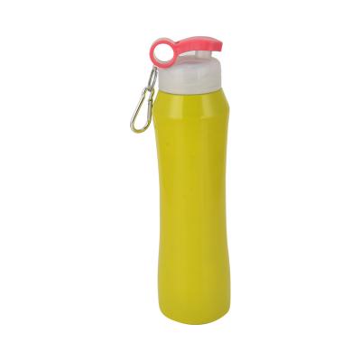 China PORTABLE Hot Design Sport Bottle Green Stainless Steel Double Layer Foldable Sport Bottles With Straw for sale