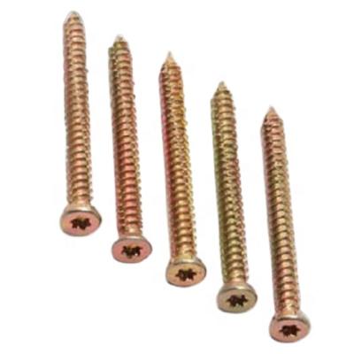 China Concrete T30 / T25 Torx Indentation Screw 3 Cuts Line Round In Thread for sale