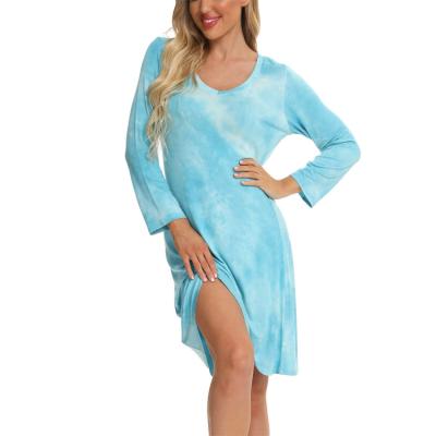 China Hot Selling Sexy Women's Pajamas QUICK DRY Spandex Bamboo Fiber Soft V-Neck Sleepwear For Women for sale