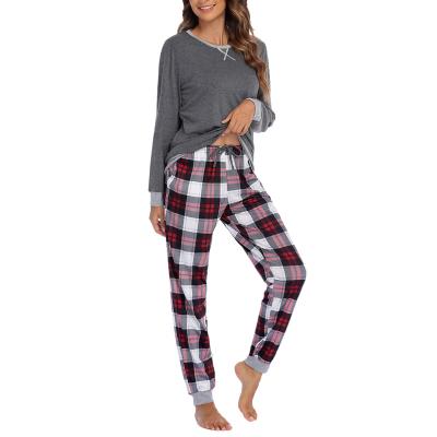 China QUICK DRY New Arrival Full Round Neck Spandex Bamboo Fiber Pajamas Sets For Women for sale