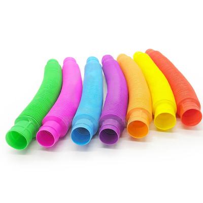 China Plastic Colorful Sensory Tube Toy Kids Stress and Anxiety Relief Tubes Wiggle Toys for sale