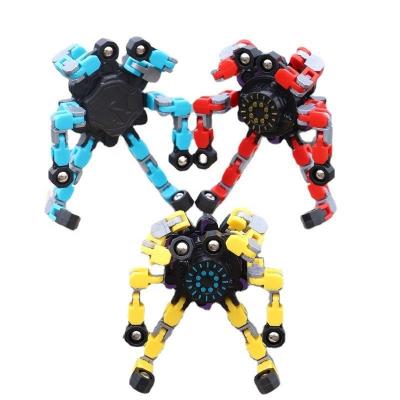 China Robot Fingertip Spinner Toy Fashion Creative Chain Deformation Dynamic/High Speed ​​Spinning Antistress Upper Sensory Toy for sale