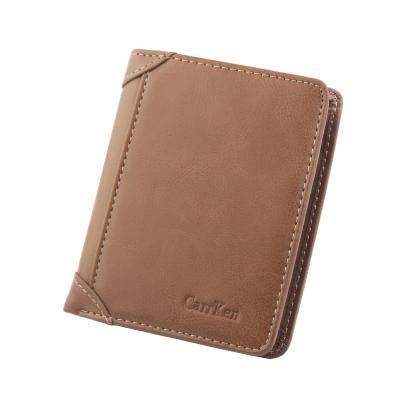 China PU Leather Coin Purse Men's Wallet Waterproof Men's Brand Zipper Men's Wallets Card Holders Small Quality Male Triple Casual Short Wallet for sale