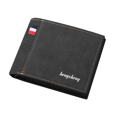 China Waterproof Men's Wallet Money Bag Solid Color Leather Business Wallet Short Famous Vintage Male Wallets Pinch for sale