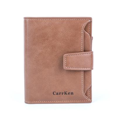 China Fashion Waterproof Men's Coin Purse Wallet RFID Blocking Leather Man Wallet Zipper Business Card Holder ID Money Bag Wallet Male for sale