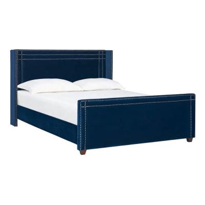 China Pinzhi Contemporary Cheap Price Linen Fabric King Sleigh Bed For Bedroom Furniture for sale