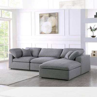 China Sofa Down Filled Overstuffed Reversible Living Room Modern Cloud Tufted Furniture Corner Sectional Sofa for sale