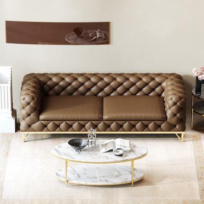 China American Adjustable Sofa Set Loveseat Chesterfield Tufted Velvet Furniture Set Living Room Sofa (Size) for sale