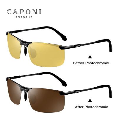 China Photochormic Sunglasses CAPONI 2022 Men Driving Photochromic Sun Glass Eyewear Driving Sunglasses Day And Night for sale