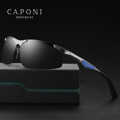 China Breathable Sports Sunglasses CAPONI Sports Sunglasses Al-MG Ultralight Honeycomb Frame TAC Polarized Lens Men Cycling Sports Sunglasses for sale