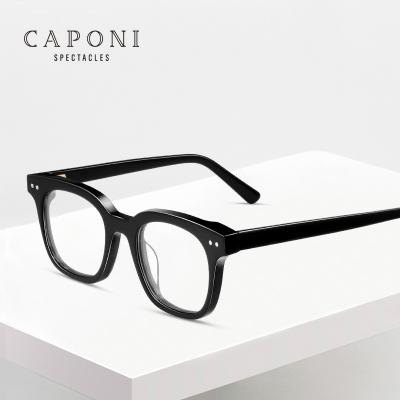 China For Black Fashion Polygon Design Acetate Glasses Optical Frame Reading Glass New CAPONI Big New High Quality Glasses Frames Men Fashion Glasses for sale