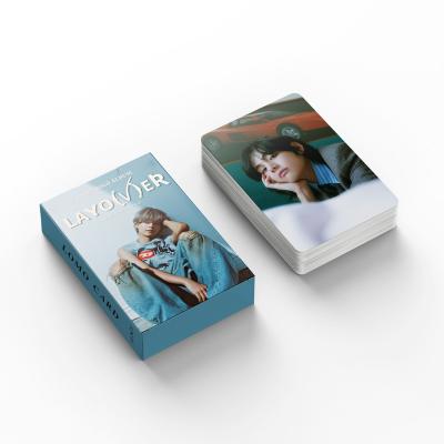 China Korea KPOP 55pcs/box Bangtan Boys V Halt KIM Taehyung Laser Photocard Lomo Photo Card SOLO Card for sale