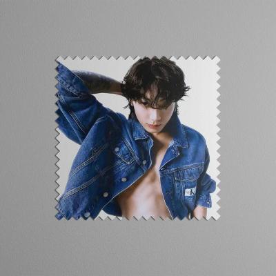 China China Wholesale KPOP Idol Group Merch Bangtan Boys JungKook JK Printed Cloth Glass Cleaning Cloth for sale