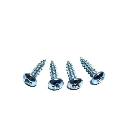 China Chinese truss manufacturing zinc self tapping screws with best price white and blue milled steel 2.5mm-6mm truss double head NC; ZHE for sale