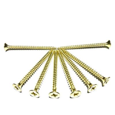 China Factory direct sales C1022 yellow / white chipboard zinc truss carbon steel screw for sale