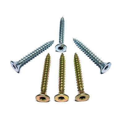 China Boot C1022 Chinese Made White And Blue Zinc Tornillos Chipboard Torx Screws / Yellow Zinc for sale