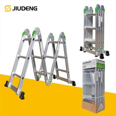 China Folding Ladders Colorful Multi-purpose Aluminum Folding Ladder 4x2 4x3 4x4 4x5 4x6 Steps Foldable Ladders Home Use Supplier Price Escalera En131 for sale