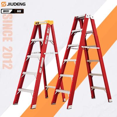 China Folding Ladders FRP Folding Ladder 4 6 8 10 12 Foot Fiberglass A shape Insulation Ladder for sale