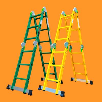 China Folding Ladders Escalera multifuncion de aluminio tratado con rociado electroforetico for sale