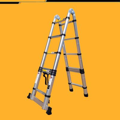 China Folding Ladders Two Side Climb Aluminum Alloy Folding Extendable Combination Telescopic Ladder for sale