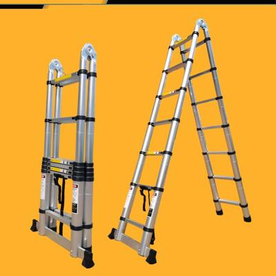 China Folding Ladders Multipurpose Aluminum Folding Telescopic Ladder 2x5step 2x6 step 2x7step 2x8step 2x9step for sale