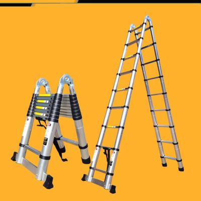 China Folding Ladders Articulated Aluminum Multi-purpose Telescopic Ladder With Connect Hinges Can be Fold And Open Straight for sale