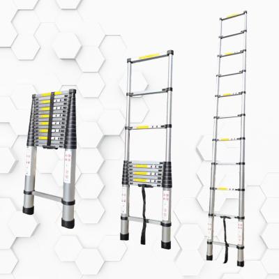 China Telescopic Ladders Good price 1.5mm Thickness Aluminum  Single Straight telescopic ladder steps stair telescopic ladder Made in China for sale