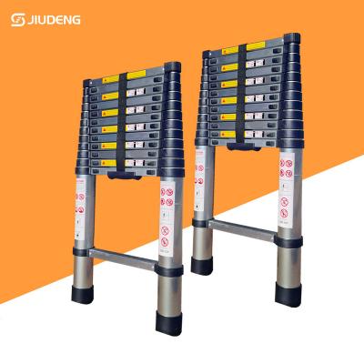 China Folding Ladders 2022  Aluminum Pulldown Telescopic Stepladder Round Tube Stretch Ladder Close Step By Step for sale